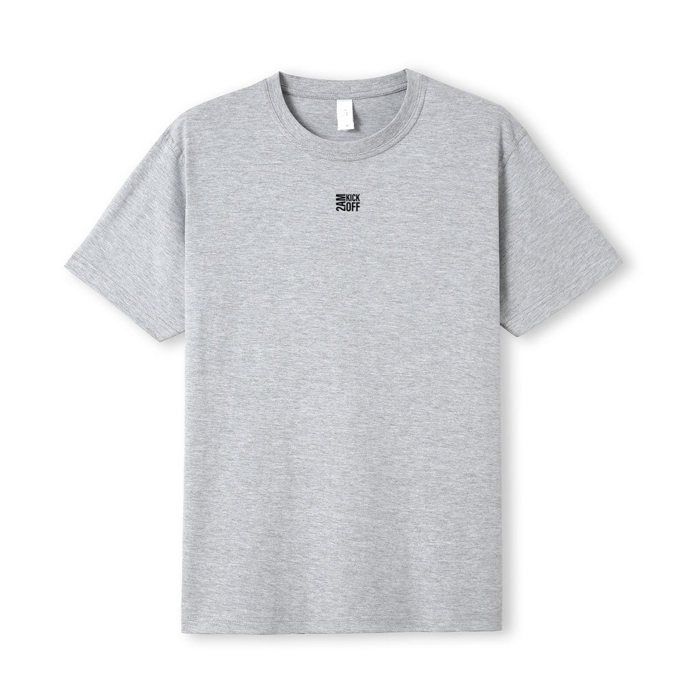 2AM Square Logo Tee - Grey Marl