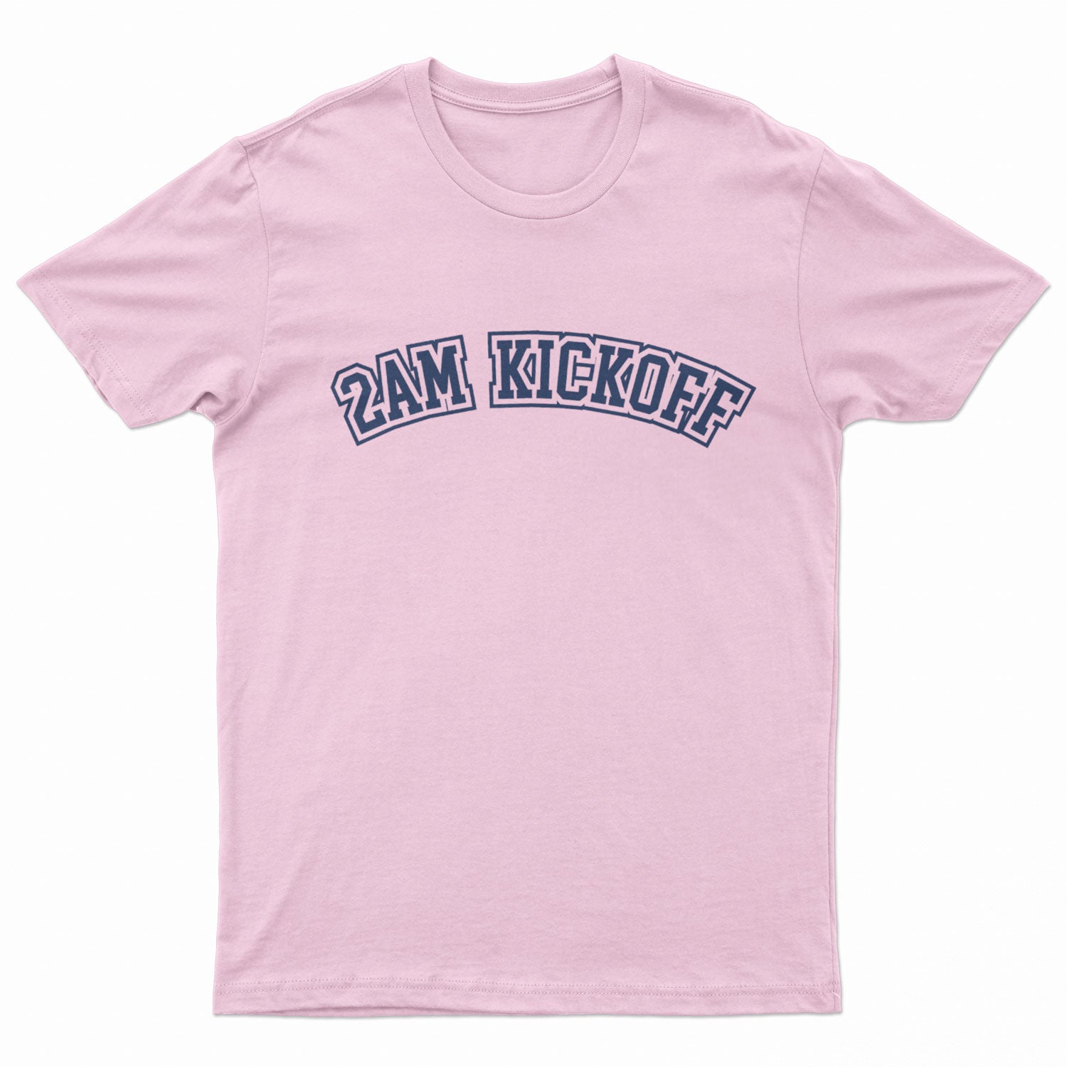 Pink / Navy Unisex Varsity Tee