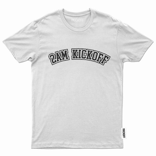 White / Black Varsity Tee