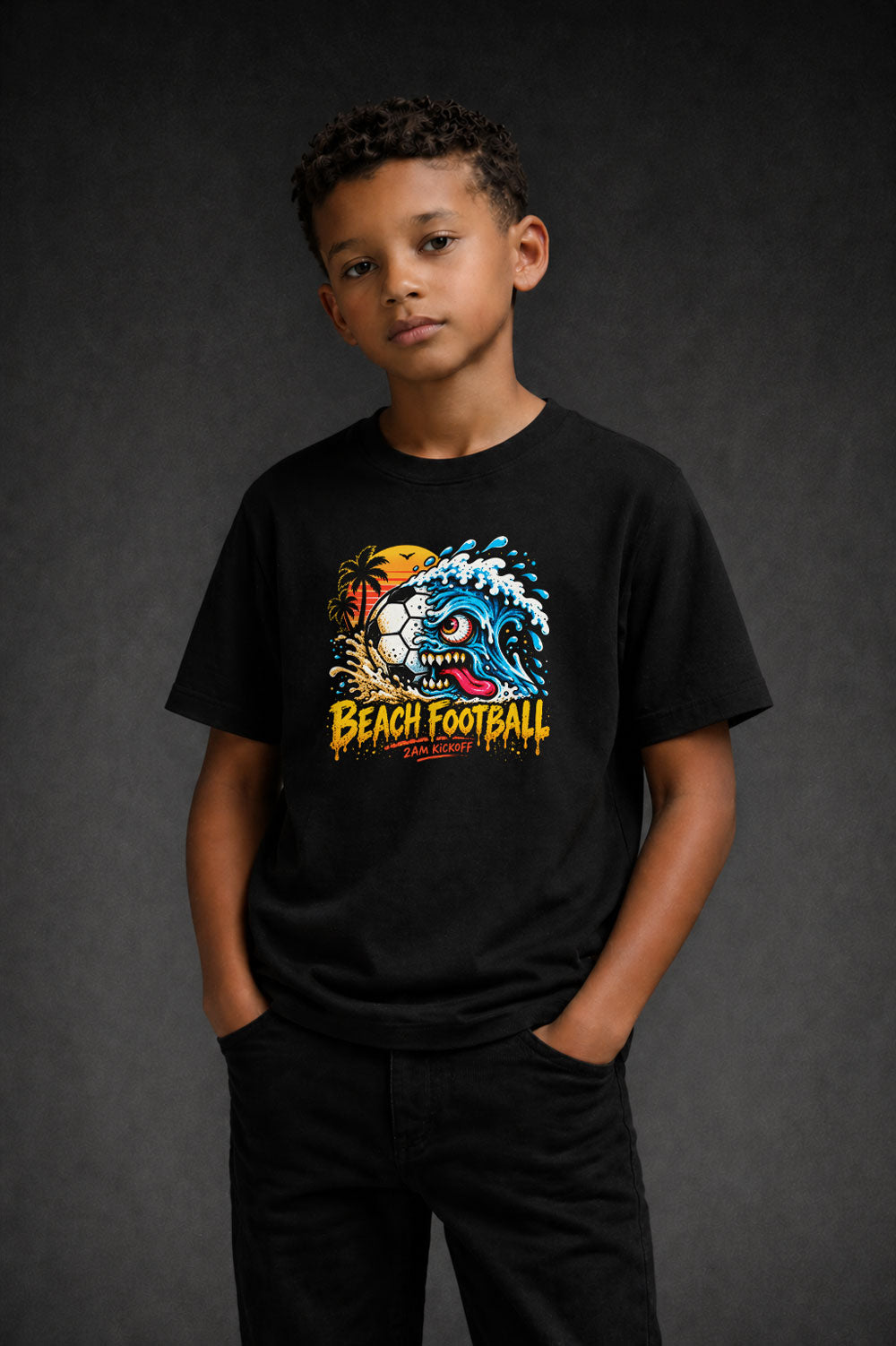 Beach Football Wave - Kids T-shirt - UK