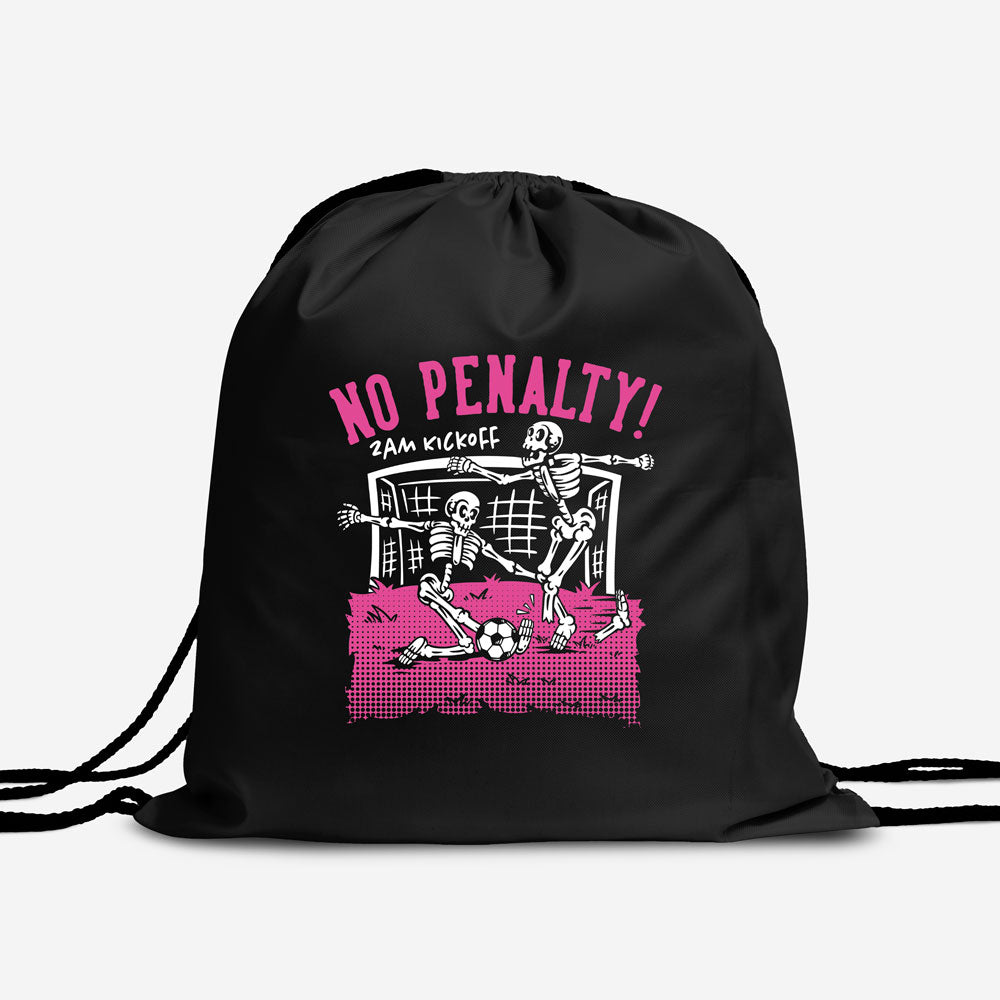 No Penalty Pink Text - Soccer bag - Drawstring