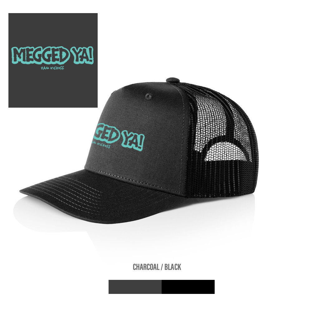 Megged Ya - Contrast Trucker Cap - Charcoal / Black