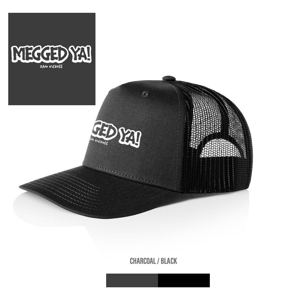 Megged Ya - Contrast Trucker Cap - Charcoal / Black