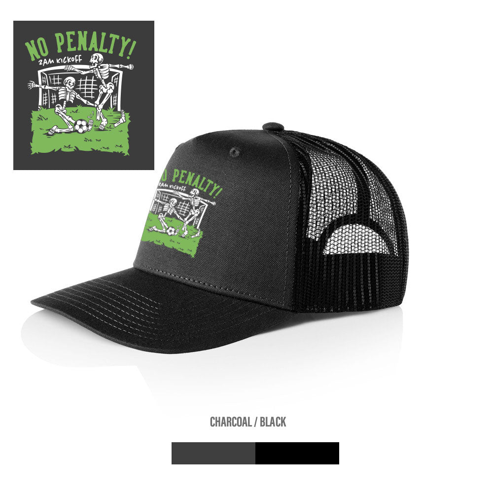 No Penalty Logo - Contrast Trucker Cap - Charcoal / Black