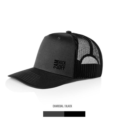 2AM Square Logo - Contrast Trucker Cap - Charcoal / Black