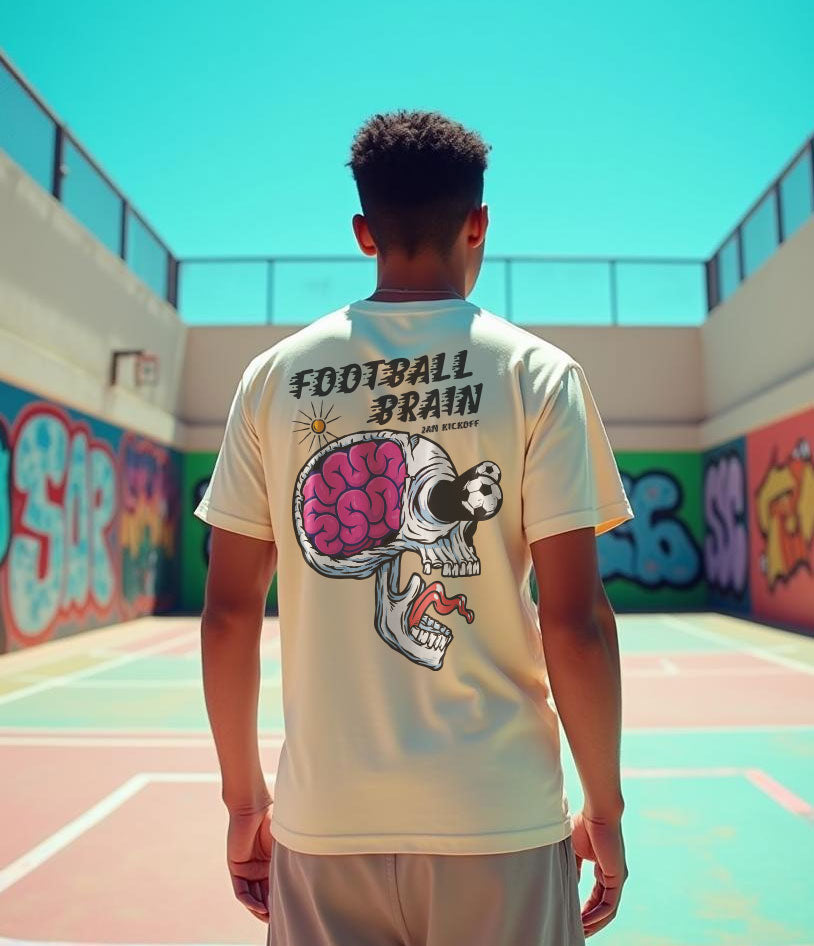 Football Brain - Natural Tee