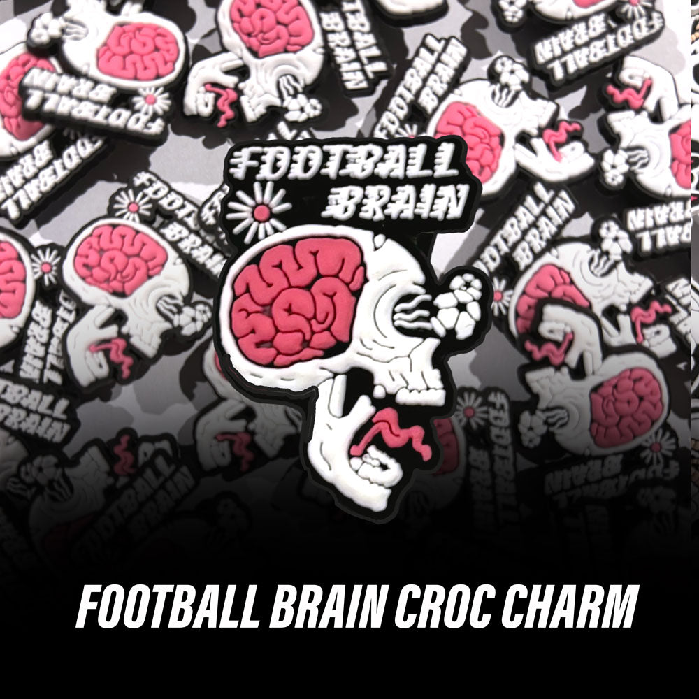 Football Brain Croc Charm