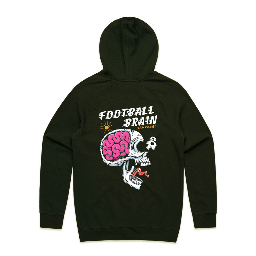 Football Brain Soccer Hoodie - Black