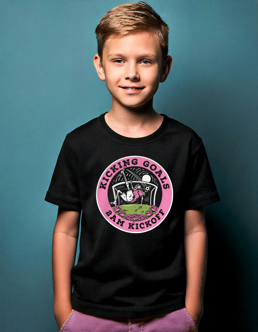 Kicking Goals Overhead - Soccer Tshirt