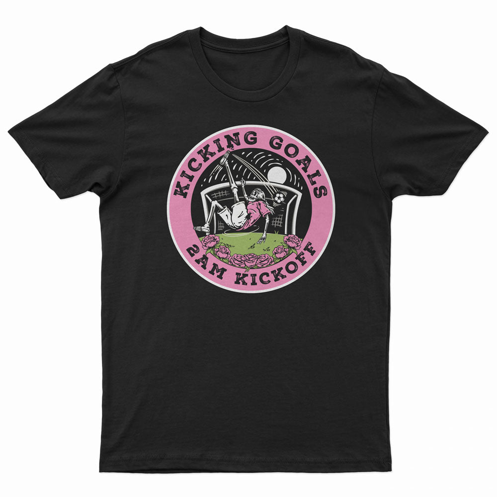 Kicking Goals Overhead - Soccer Tshirt
