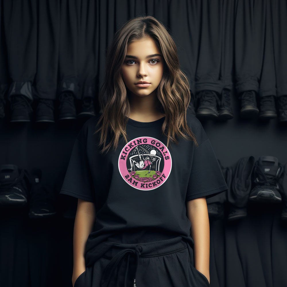Kicking Goals Overhead - Soccer Tshirt
