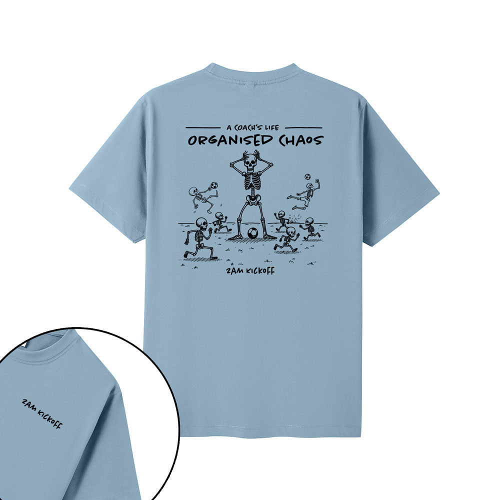 Organised Chaos - Seafoam Blue - Coach T-shirt
