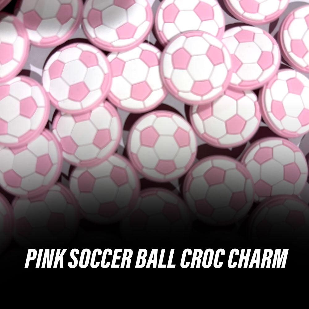 Pink Soccer Ball Croc Charm