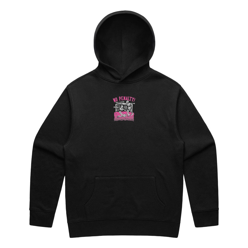 No Penalty Soccer Hoodie - Black - Pink Print