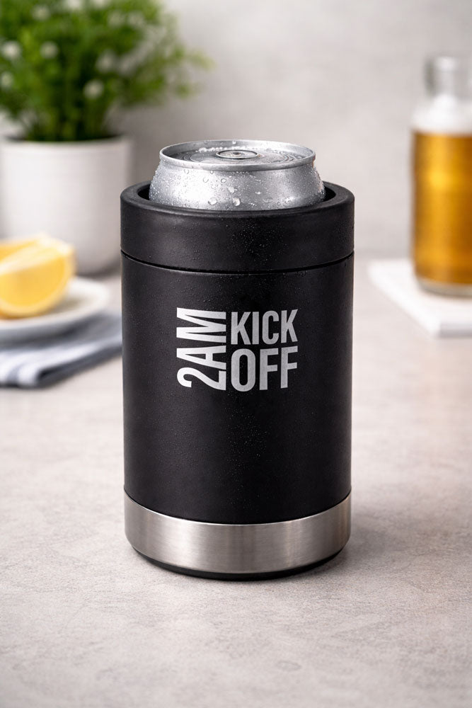 Black Metal Stubby Holder - 2AM Square Logo