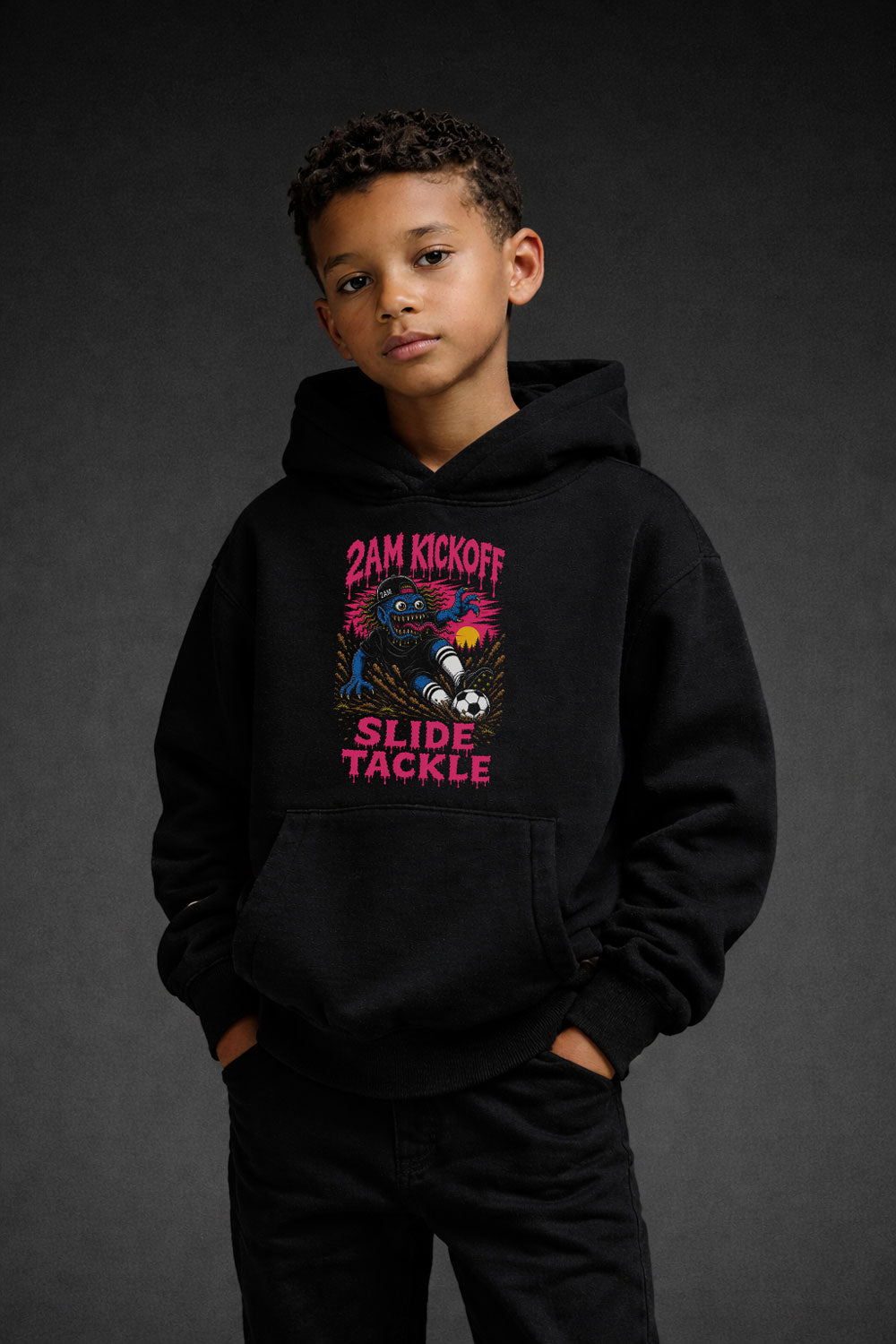 Slide Tackle Monster - Hoodie - Kids - UK