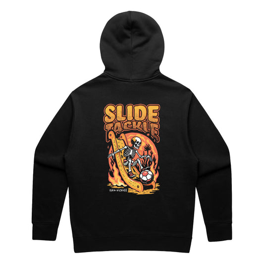 Slide Tackle Soccer Hoodie - Black