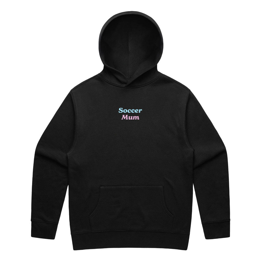 Soccer Mum Minimalist Hoodie - Black