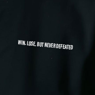 Win. Lose. But Never Defeated - Minimalist Football Shirt